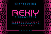 REKIY DISPLAY, a Sans Serif Font by herulogo (Thumbnail 1 of 5)