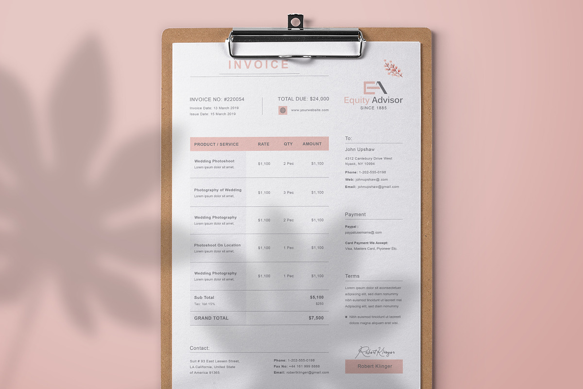Invoice, a Stationery Template by TelaTemplates (Photo 5 of 8)