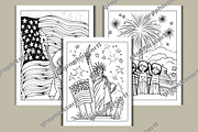 4 th of July Coloring Pages, an Object Graphic by protabsorkar11 (Thumbnail 2 of 4)