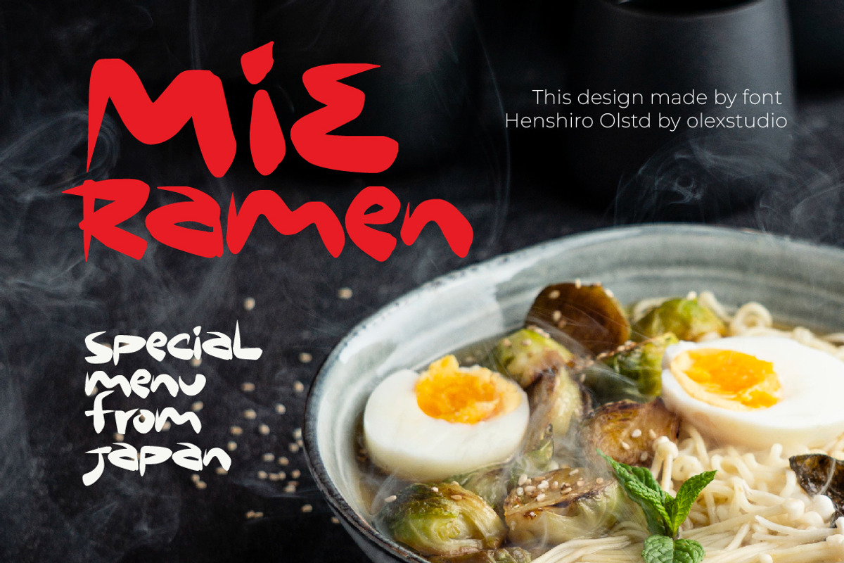 Henshiro Olstd - Japan Style, a Handwritten Font by Olexstudio (Photo 3 of 6)
