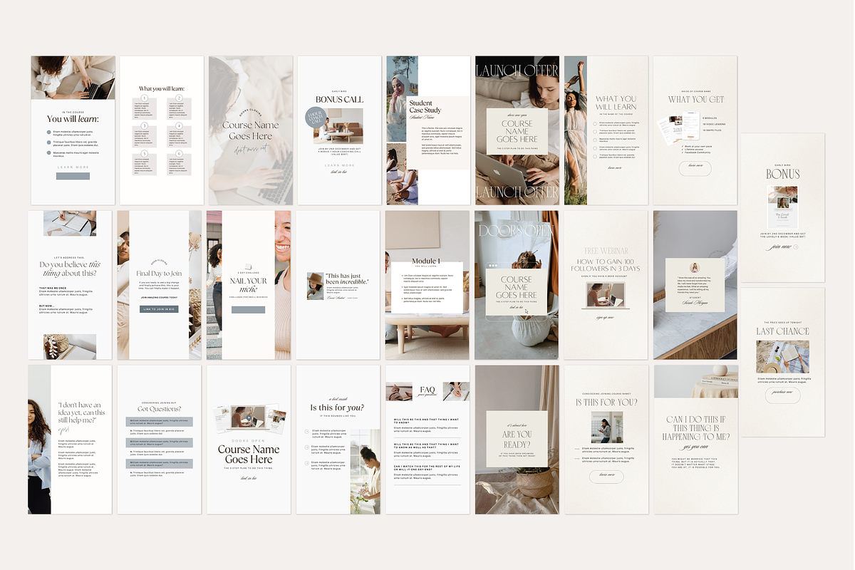 Course Launch Instagram Templates, a Social Media Template by Tabitha Emma (Photo 5 of 10)