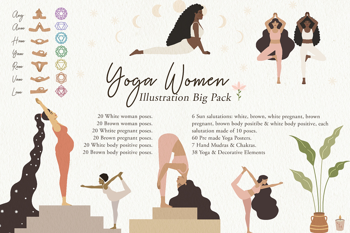 Yoga Women Illustrations Big Pack, a Person Illustration by Motion-Box (Photo 1 of 27)