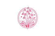 Lily of the Valley Line Logo, a Branding & Logo Template by Buqancreative (Thumbnail 3 of 4)