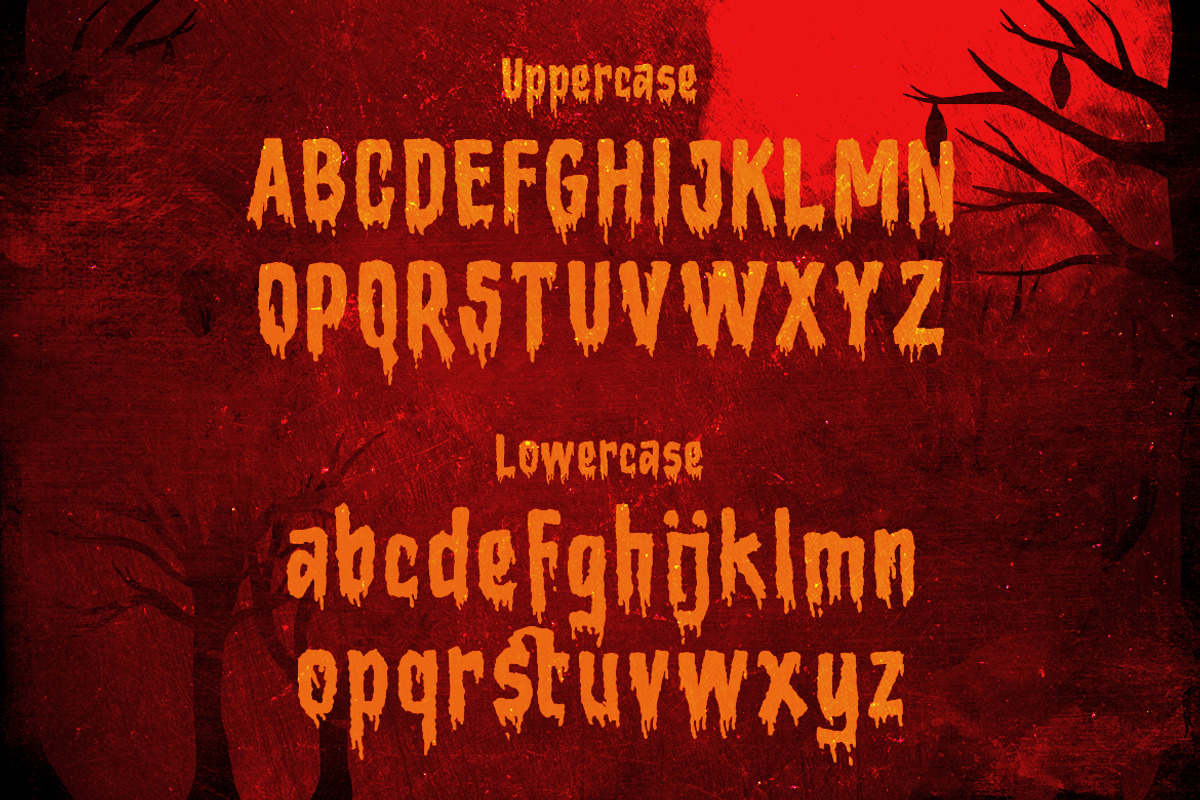 Bloody Camp - A Horror Blood Font, a Handwritten Font by Typefactoryco (Photo 2 of 10)