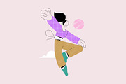 Playful Pastel Vector Characters, a Person Illustration by Léo Alexandre (Thumbnail 2 of 15)