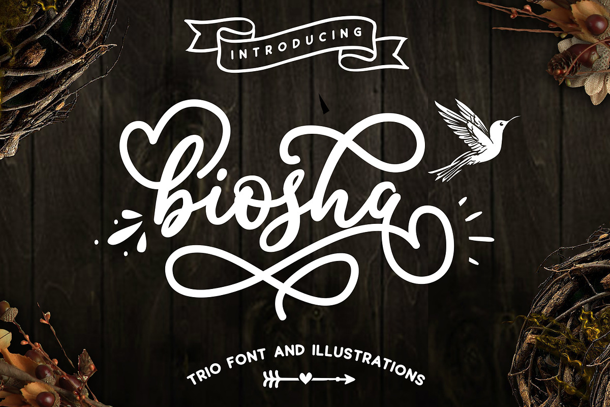 Biosha Font trio and extras