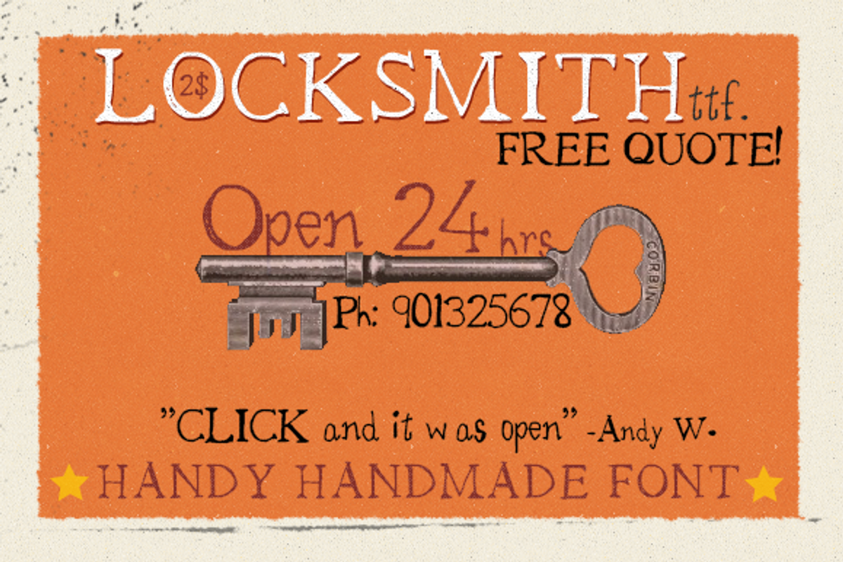 Locksmith Font - Sale