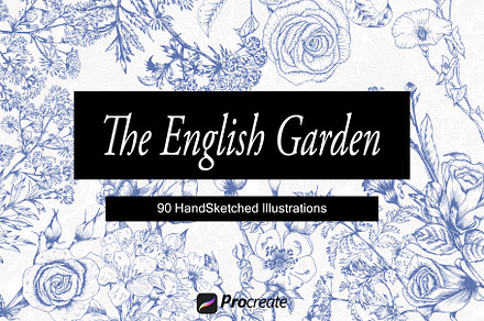 The English Garden Procreate Pack, a Brush Add-On by AW Studios