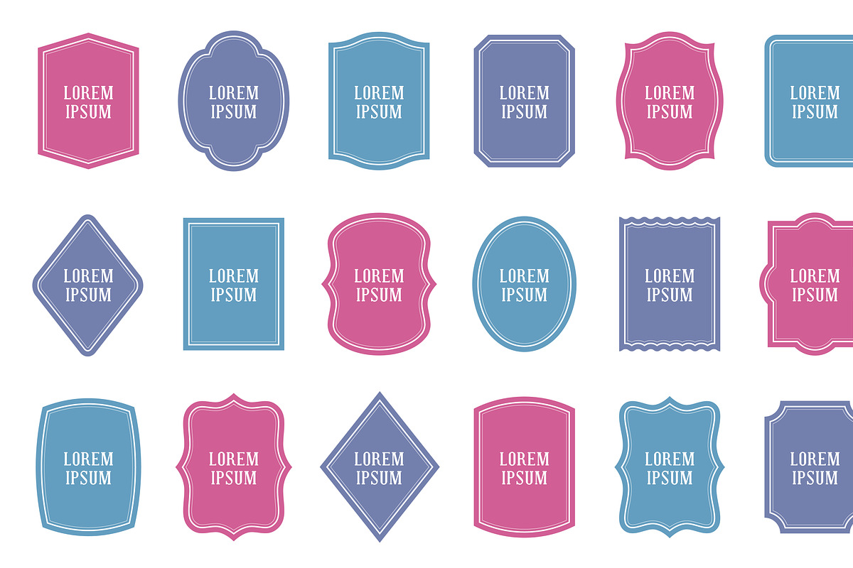 Labels: 18 shapes, different colors, an Object Graphic by moibalkon (Photo 11 of 19)