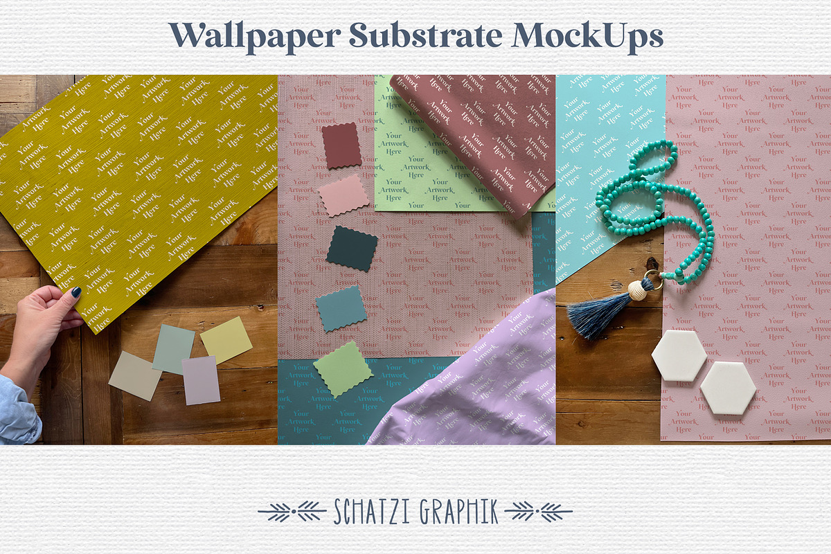 SF Wallpaper Substrate Mockups, a Household Mockup by Schatzi Graphik (Photo 3 of 11)