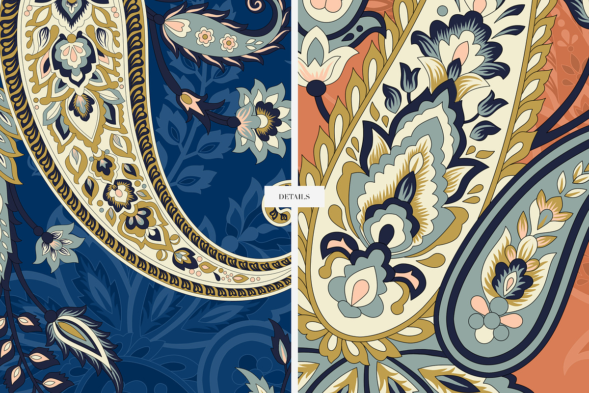 Paiselle Hand Drawn Paisley Prints, a Pattern Graphic by LEAFure (Photo 9 of 11)