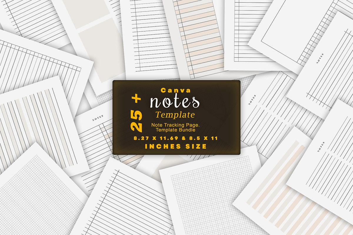 Notes Template | Canva, a Stationery Template by DesignByStore (Photo 1 of 5)