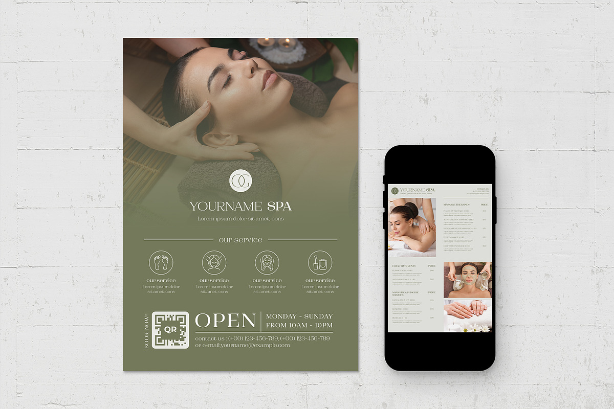 Spa Menu Templates, a Flyer Template by BrandPacks (Photo 3 of 6)