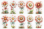 Whimsical Spring Daisy Clipart, a Seasonal Illustration by HueNestify (Thumbnail 2 of 3)