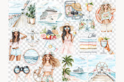 Cruise Clipart PNG | Travel Clip Art, a Person Illustration by GlamArtZhanna (Thumbnail 5 of 6)