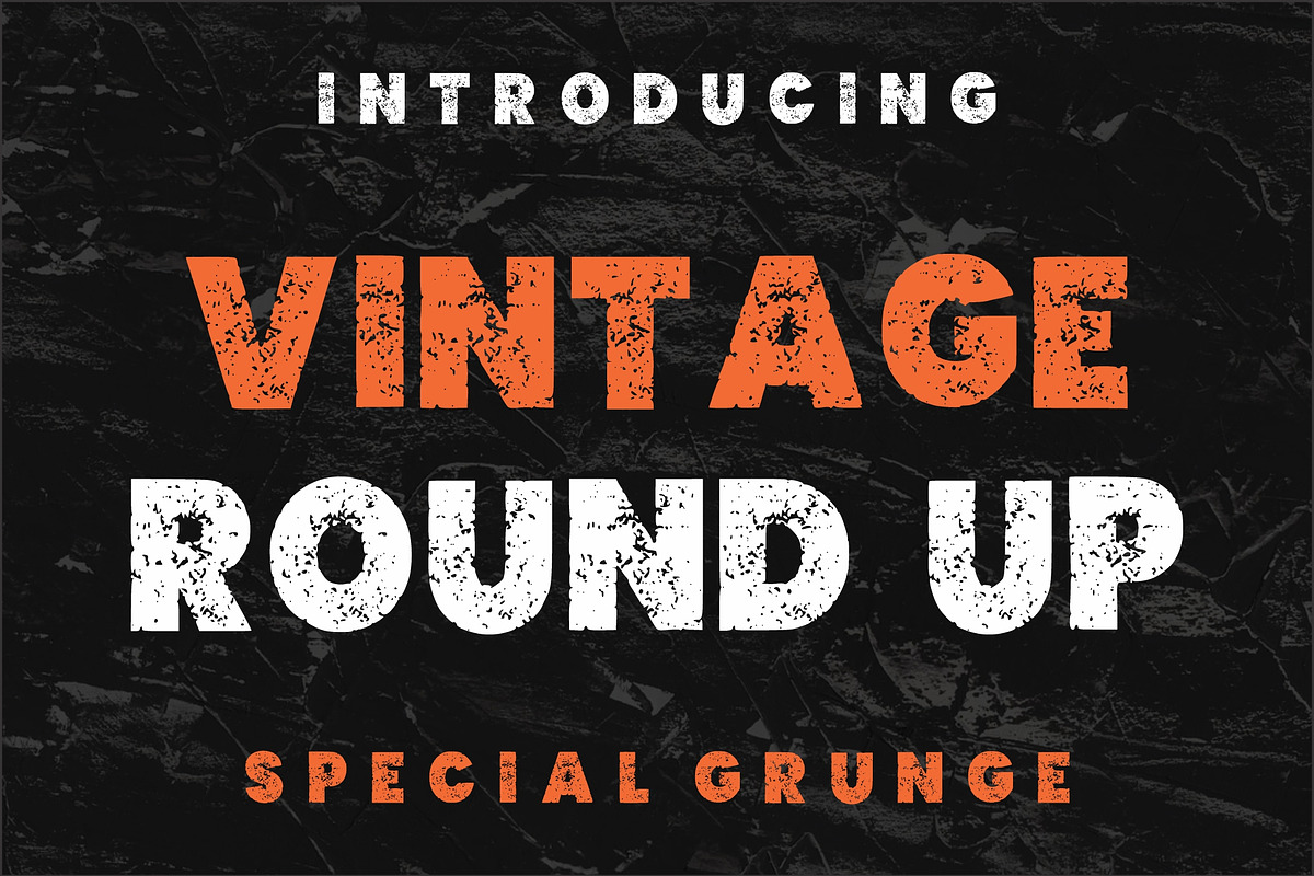 Vintage Round Up, a Font by Limited.studio (Photo 1 of 6)