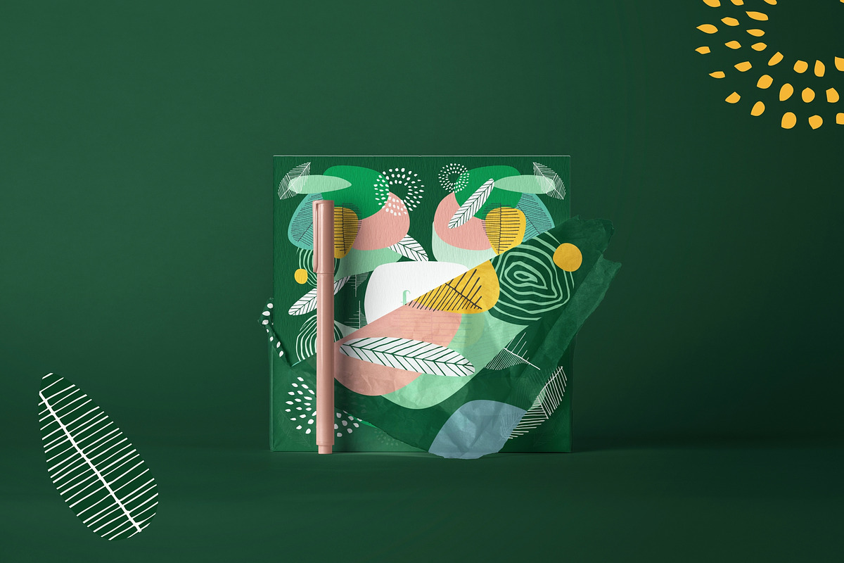 Floral abstract bundle. Botanic set., a Pattern Graphic by lisa_kalev (Photo 21 of 24)