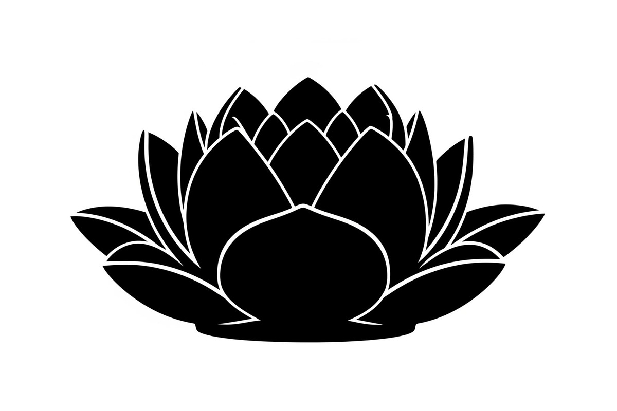 Lotus Flower Silhouette Vector Bundl, an Illustration by Creativeshirt (Photo 38 of 51)