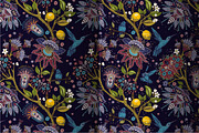 2 Fantasric Floral Patterns, a Pattern Graphic by Sunny_Lion (Thumbnail 1 of 3)