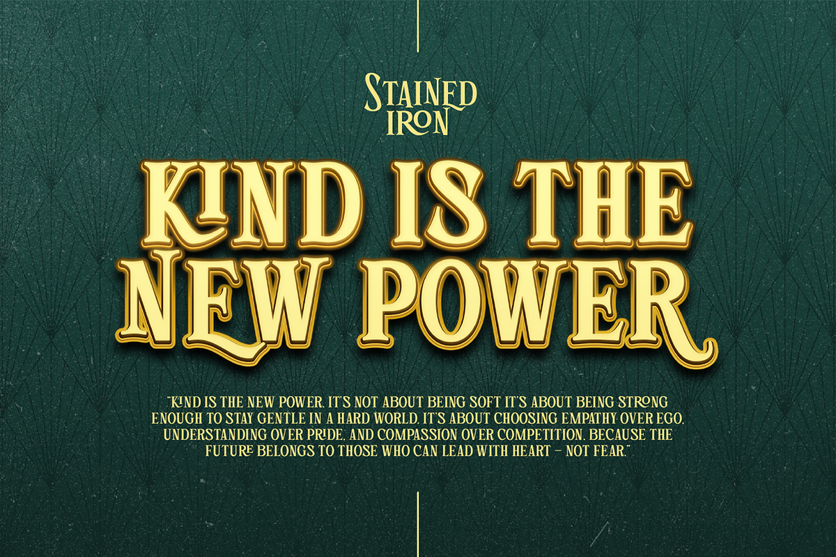 Stained Iron Playful Serif, a Serif Font by Haps Space (Photo 2 of 12)