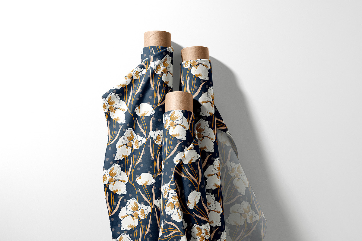 Iris & Orchid Floral Pattern, a Pattern Graphic by StudioGlouna (Photo 4 of 9)