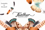Feather Watercolor Collection, an Illustration by everysunsun (Thumbnail 5 of 6)