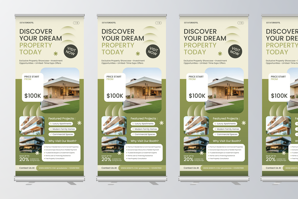 Real Estate Expo Roll Up Banner, a Poster Template by Annora Studio (Photo 4 of 6)