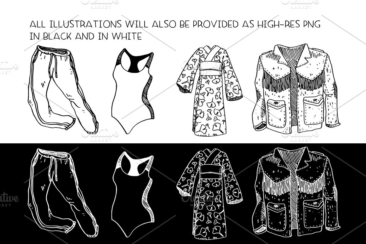 Clothes - vector illustrations, an Object Illustration by Renée from Studio neetje (Photo 4 of 4)