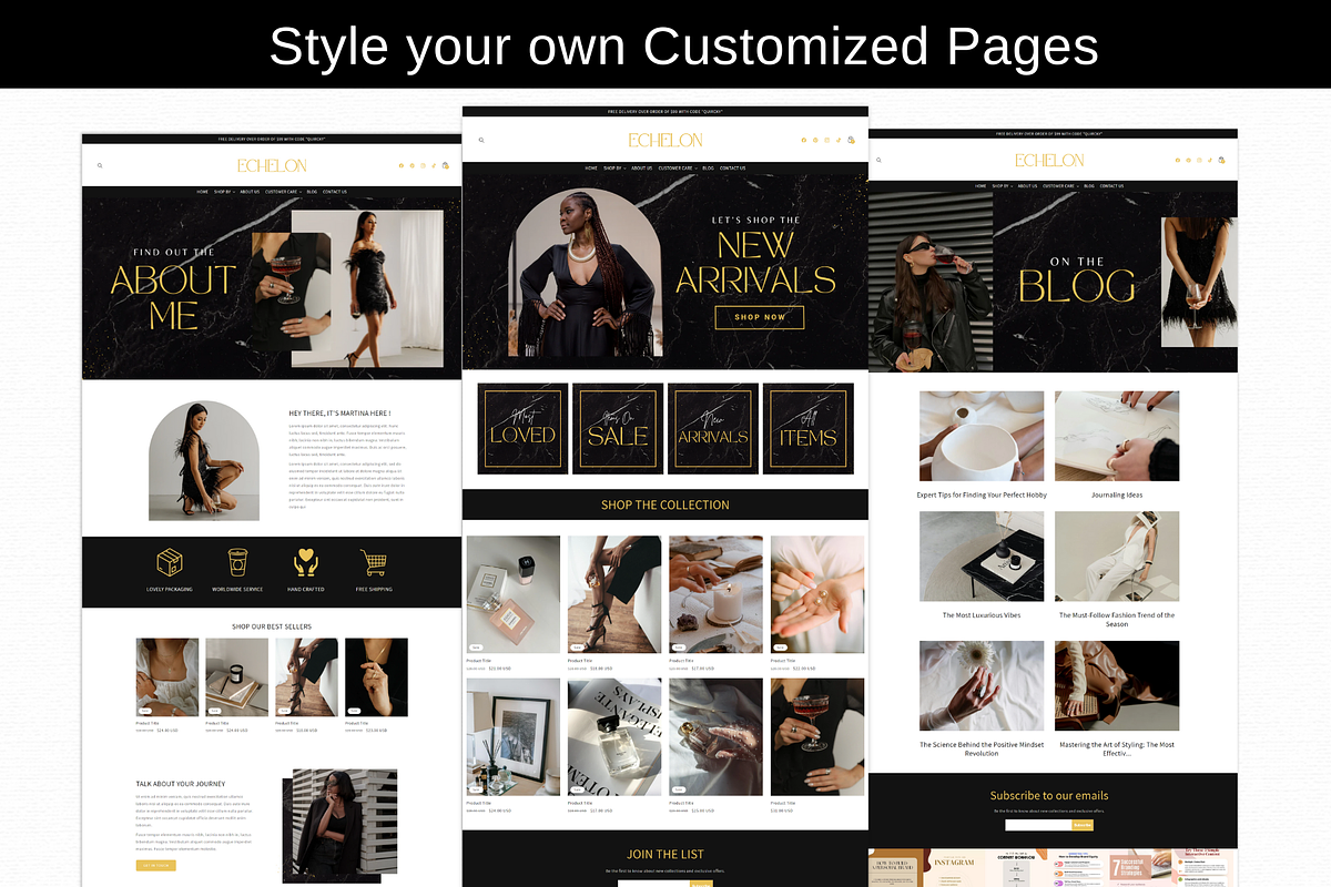 Black Luxury Shopify Theme Template, a Shopify Template by AdvertFox (Photo 2 of 9)