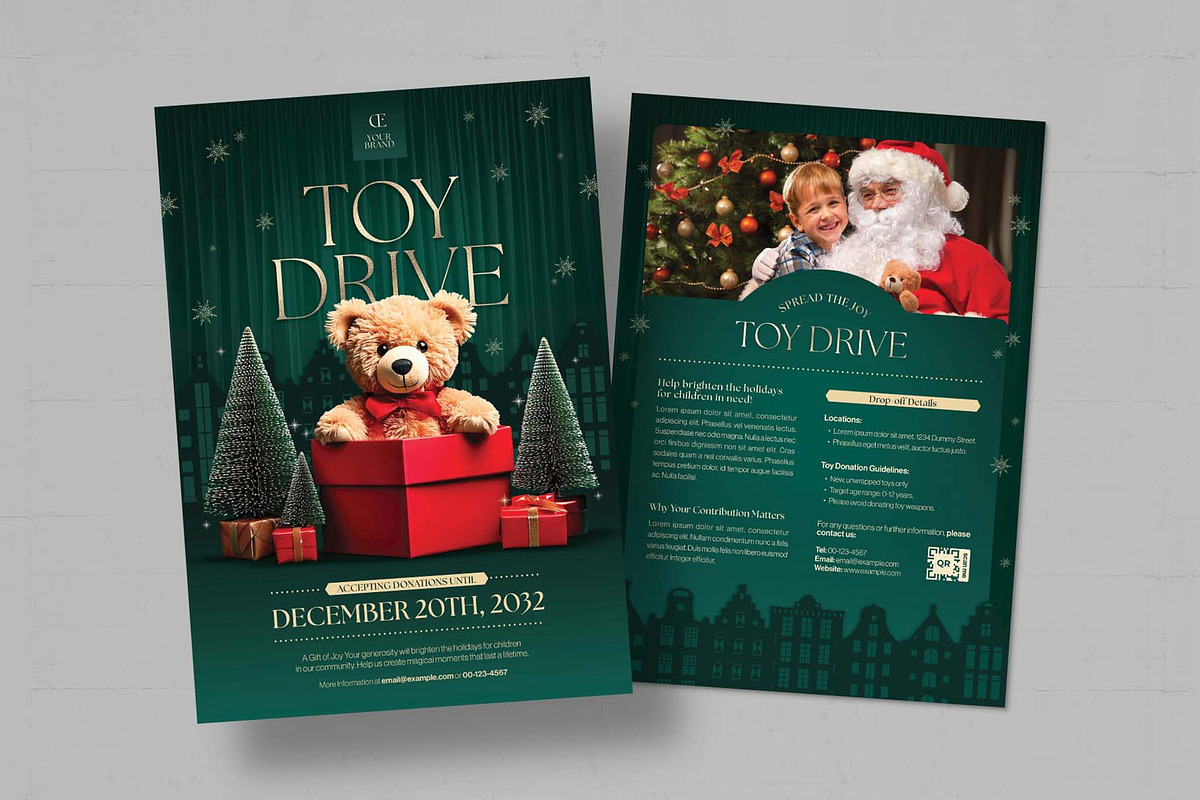 Christmas Toy Drive Flyer Template, a Flyer Template by BrandPacks (Photo 5 of 5)