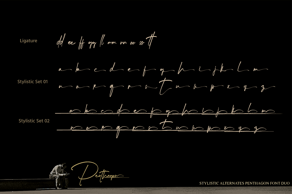 Penthagon // Script Font Duo, a Script Font by GDcreative (Photo 10 of 11)