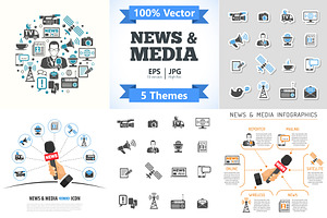 News and Media Concepts, a Technology Illustration by TAlex