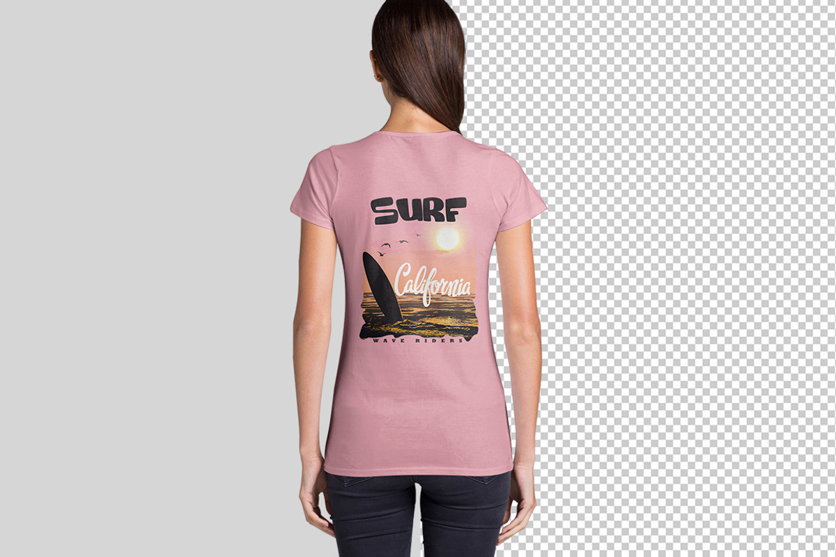 Women's V Neck T-Shirts Mockup, a Shirt Mockup by Mock-up Store (Photo 4 of 5)