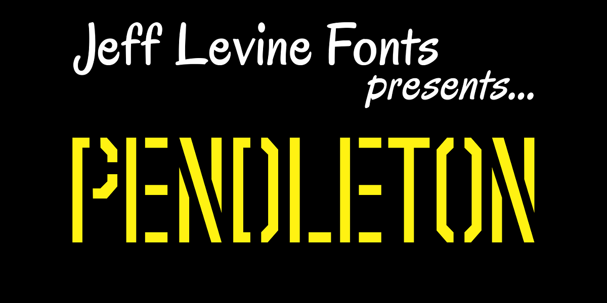 Pendleton JNL, a Sans Serif Font by Jeff Levine Fonts