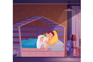 Sleeping kids. adorable kid sleeping, a Person Illustration by Onyx