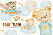 Bear Tadeo Collection, an Animal Illustration by helloPAPER (Thumbnail 1 of 2)