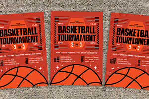 Modern Basketball Tournament Flyer, a Flyer Template by Gumico Studio.
