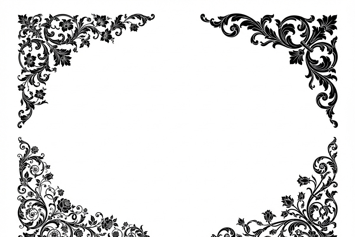 30 Elegant Floral Corner Design, a Decorative Illustration by Amazin_art (Photo 12 of 13)