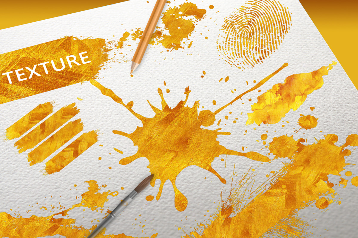 Gold texture elements, a Texture Graphic by VL Shop (Photo 4 of 12)