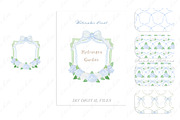 Hydrangea Family Watercolor Crest, a Graphic by LABFcreations (Thumbnail 2 of 4)