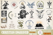 Christian Engraved Illustration, an Object Graphic by GlitterCraft (Thumbnail 1 of 101)