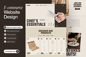 E-commerce Landing Page, an UI Kit Template by sajon.co