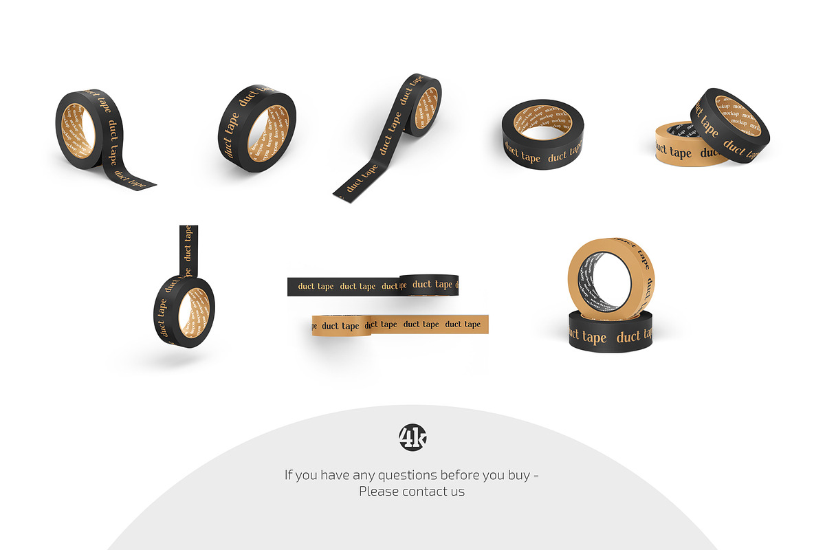 Duct Tape Mockup Set, a Packaging Mockup by Country4k (Photo 4 of 4)