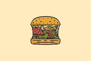 Campfire Adventure in a Burger