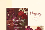 Burgundy Wedding Flower Illustration, a Decorative Illustration by whiteheartdesign (Thumbnail 3 of 16)