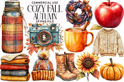 Cozy Fall Autumn Watercolor Clipart, an Illustration by Daily.Designs (Thumbnail 1 of 5)
