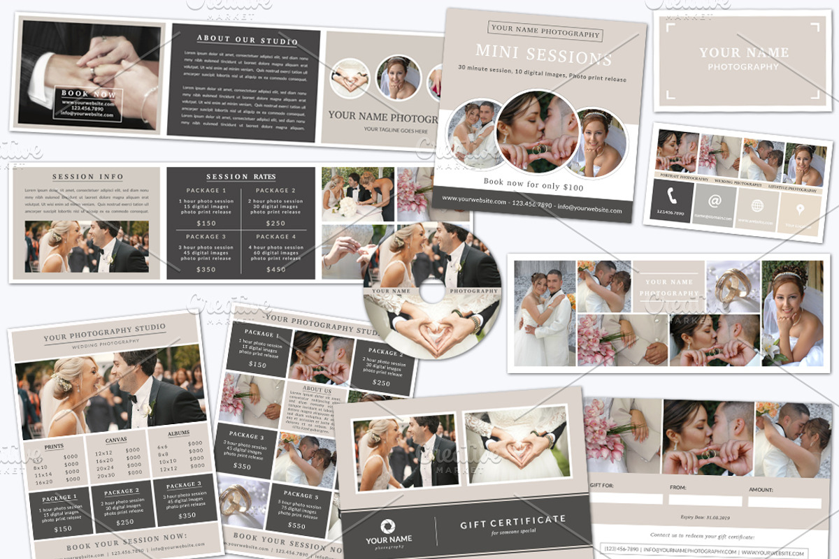 Photography Marketing Set 003, a Marketing Template by NM-Design-Studio