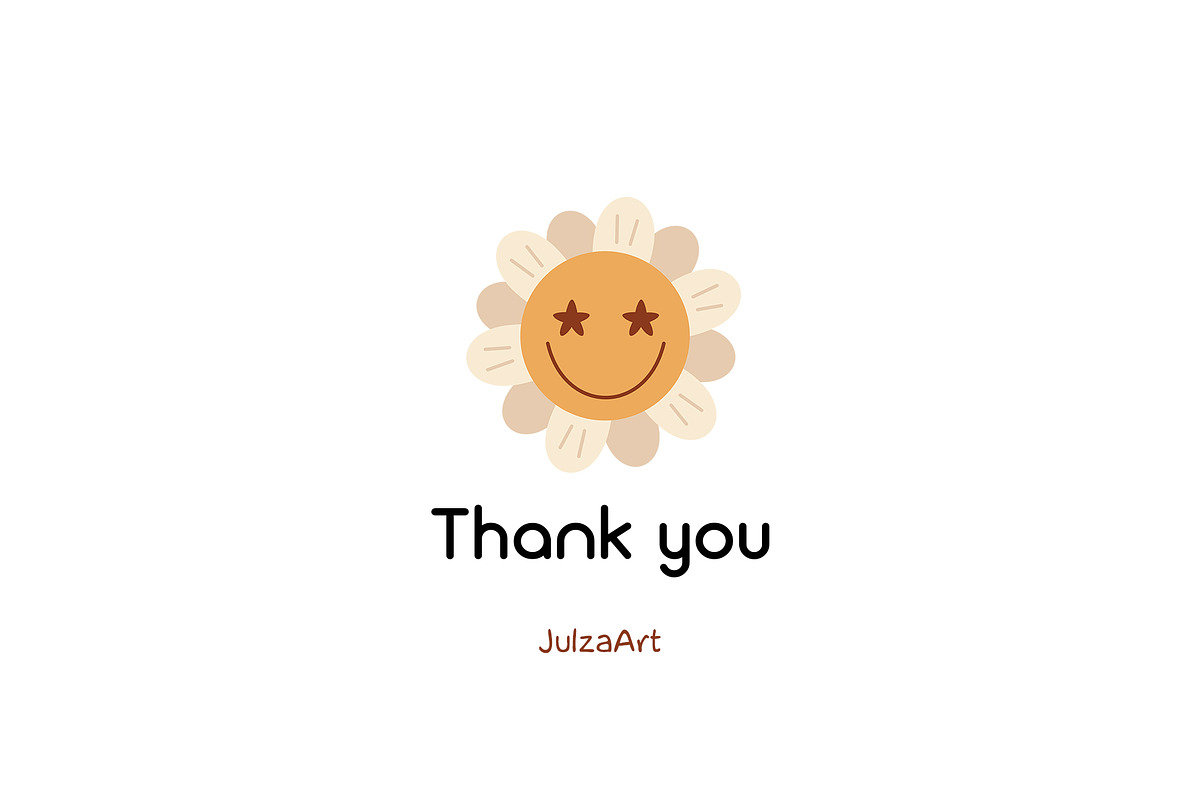 Groovy flower clipart, a Seasonal Illustration by JulzaArt (Photo 5 of 5)