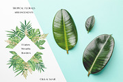 Watercolor Tropical Leaves, a Decorative Illustration by MayaNavits (Thumbnail 4 of 12)