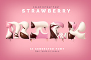 Strawberry Milk - Color Bitmap Font, a Symbol Font by Gleb Guralnyk (Thumbnail 1 of 4)